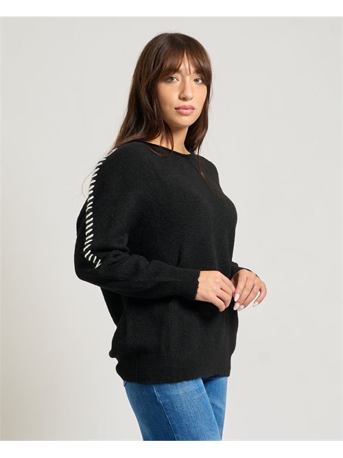 Maglione donna Gaelle Paris con cuciture a contrasto GAELLE PARIS | GAABW07303NE01